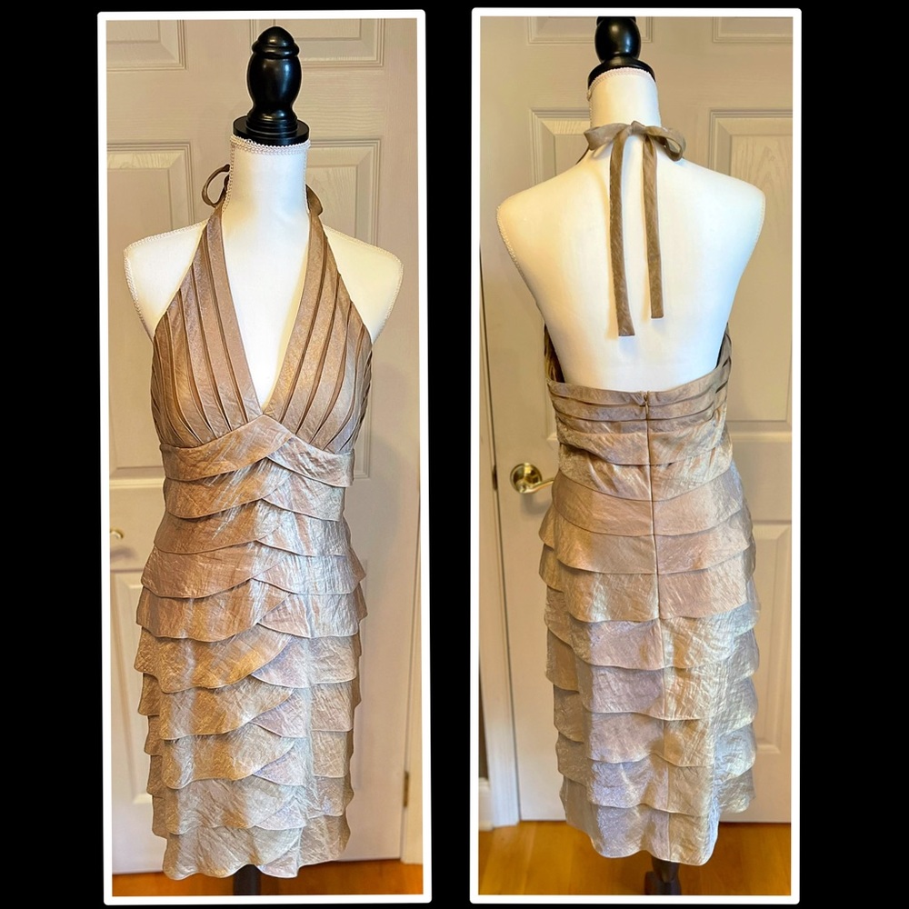 Stunning Metallic Cache’ Cocktail Dress